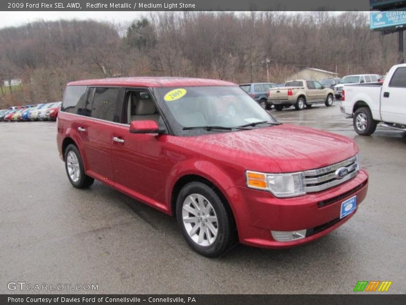 Redfire Metallic / Medium Light Stone 2009 Ford Flex SEL AWD