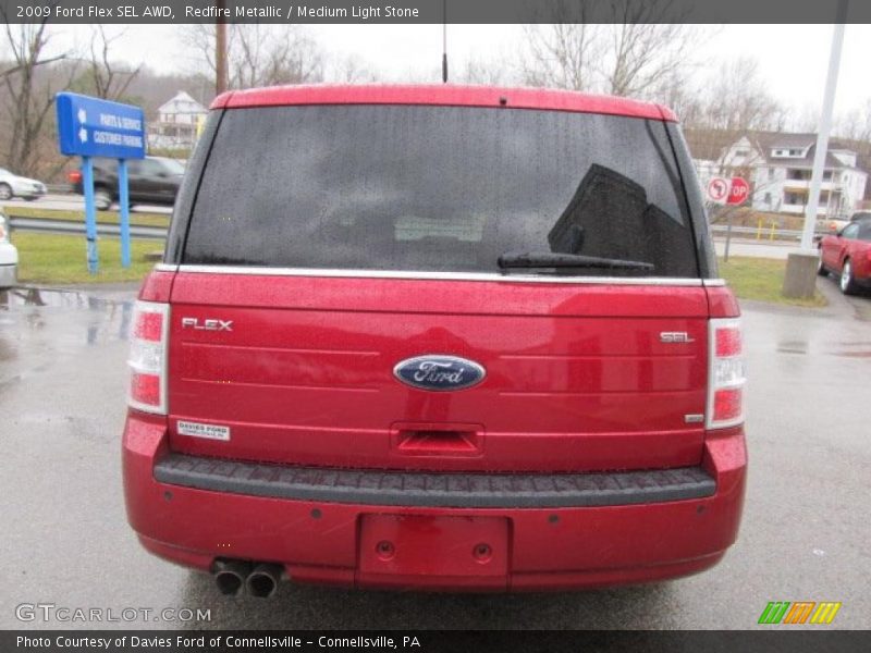 Redfire Metallic / Medium Light Stone 2009 Ford Flex SEL AWD