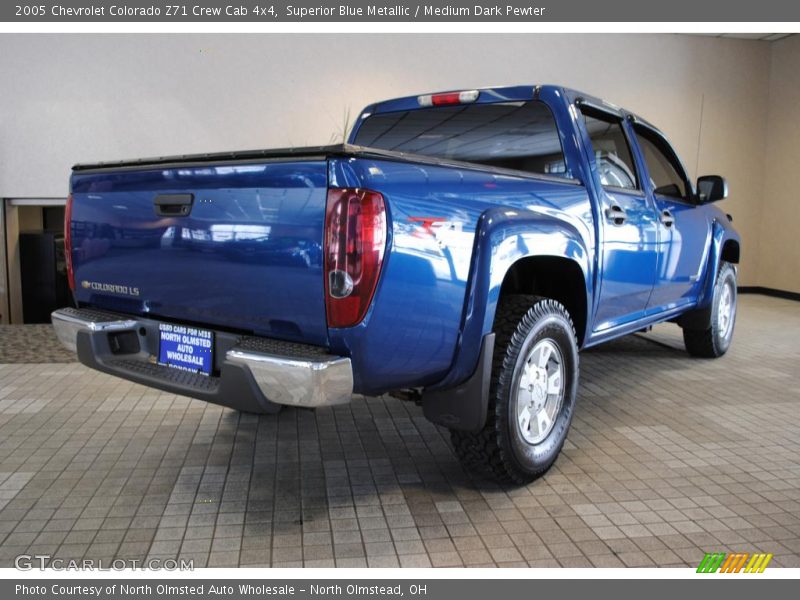 Superior Blue Metallic / Medium Dark Pewter 2005 Chevrolet Colorado Z71 Crew Cab 4x4