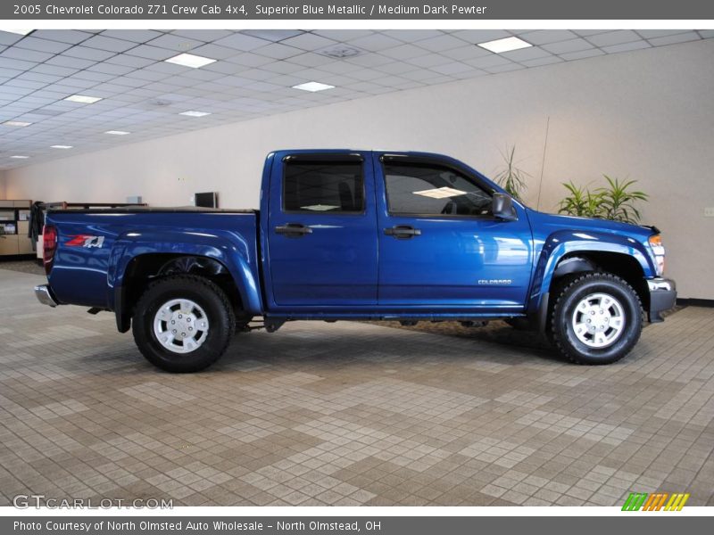 Superior Blue Metallic / Medium Dark Pewter 2005 Chevrolet Colorado Z71 Crew Cab 4x4