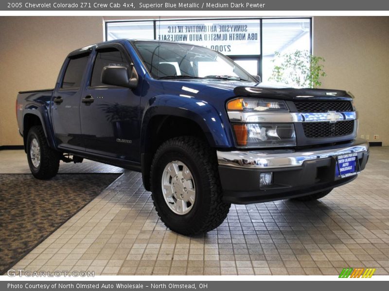 Superior Blue Metallic / Medium Dark Pewter 2005 Chevrolet Colorado Z71 Crew Cab 4x4