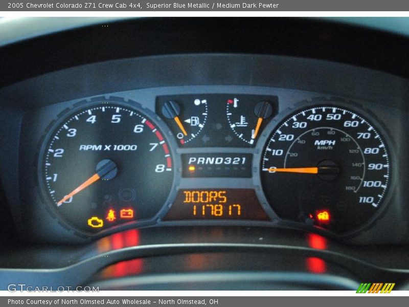 Superior Blue Metallic / Medium Dark Pewter 2005 Chevrolet Colorado Z71 Crew Cab 4x4