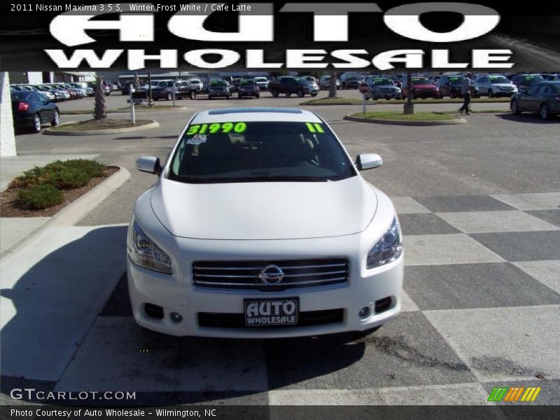 Winter Frost White / Cafe Latte 2011 Nissan Maxima 3.5 S