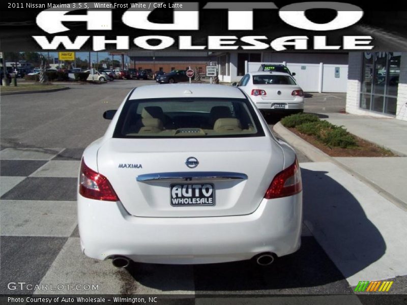 Winter Frost White / Cafe Latte 2011 Nissan Maxima 3.5 S