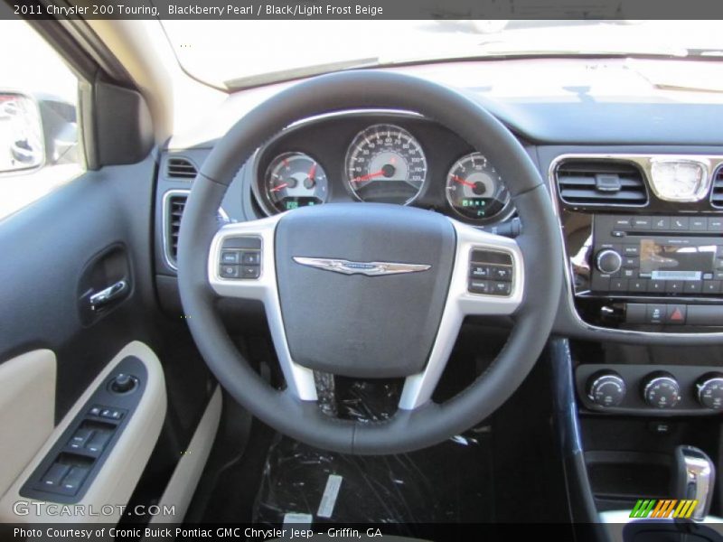 Blackberry Pearl / Black/Light Frost Beige 2011 Chrysler 200 Touring