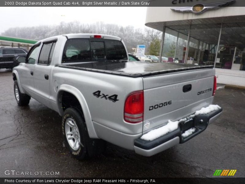 Bright Silver Metallic / Dark Slate Gray 2003 Dodge Dakota Sport Quad Cab 4x4