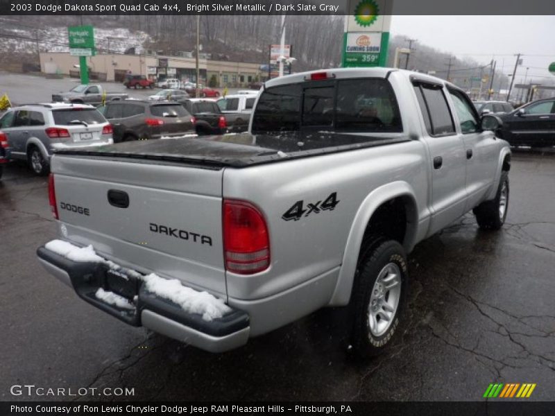 Bright Silver Metallic / Dark Slate Gray 2003 Dodge Dakota Sport Quad Cab 4x4
