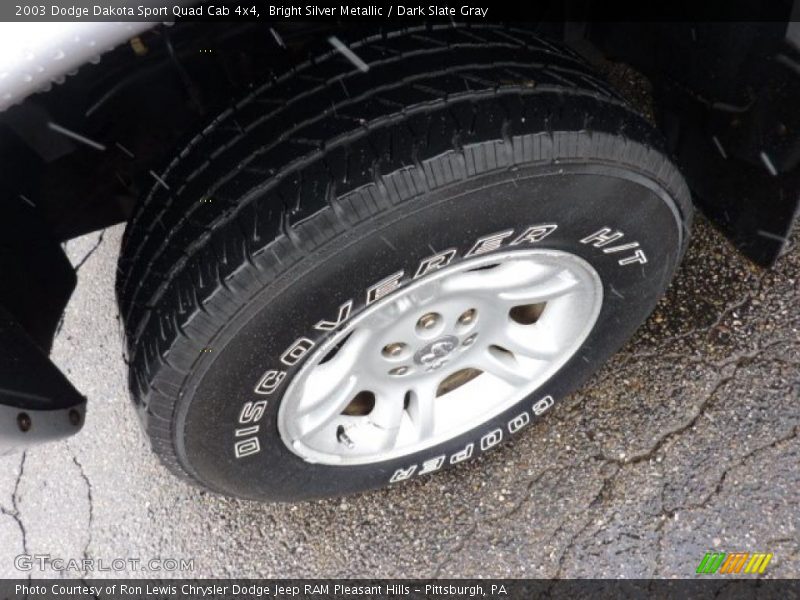 Bright Silver Metallic / Dark Slate Gray 2003 Dodge Dakota Sport Quad Cab 4x4