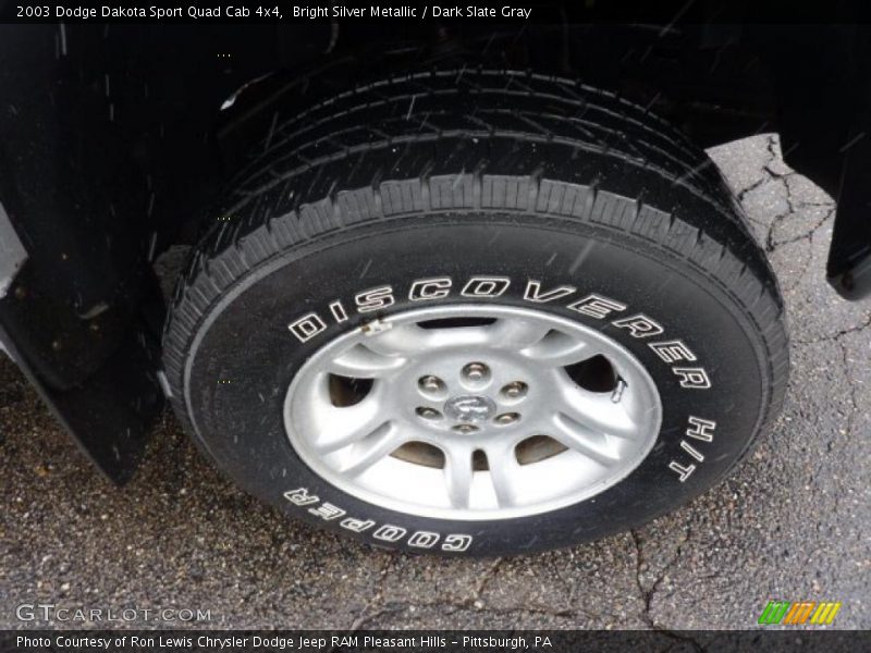 Bright Silver Metallic / Dark Slate Gray 2003 Dodge Dakota Sport Quad Cab 4x4