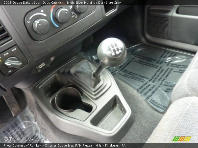  2003 Dakota Sport Quad Cab 4x4 5 Speed Manual Shifter
