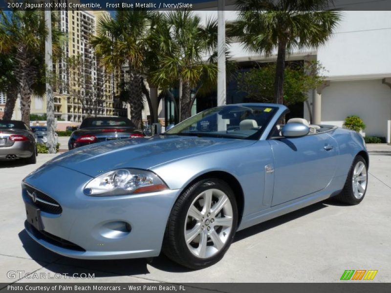 Frost Blue Metallic / Ivory/Slate 2007 Jaguar XK XK8 Convertible