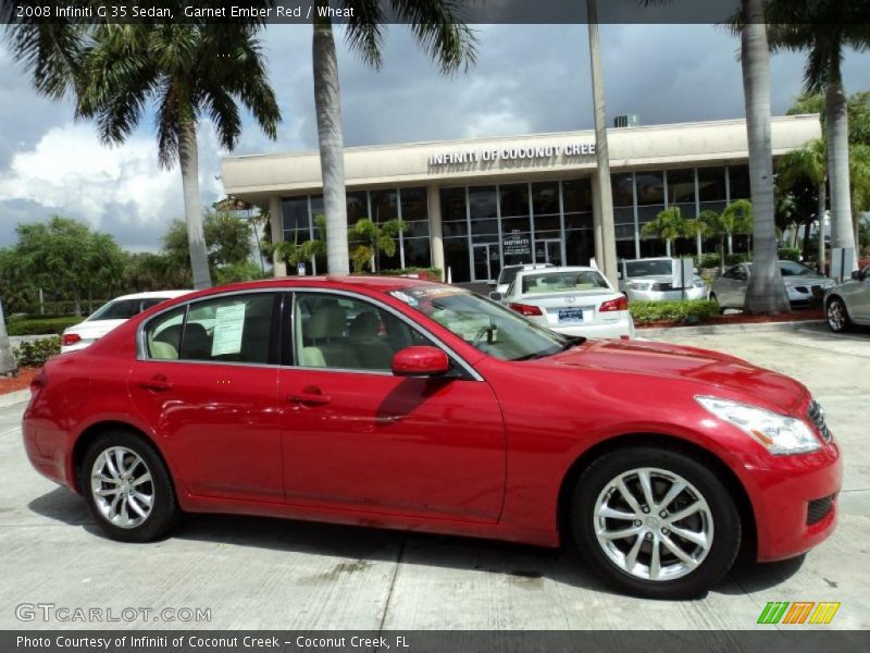 Garnet Ember Red / Wheat 2008 Infiniti G 35 Sedan