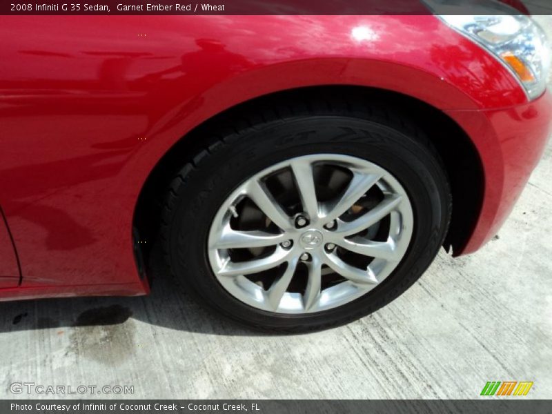 Garnet Ember Red / Wheat 2008 Infiniti G 35 Sedan