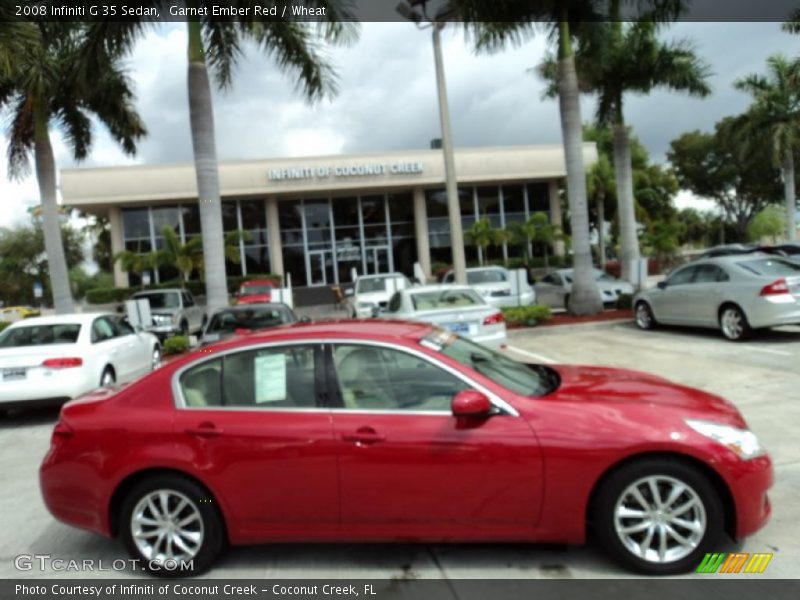 Garnet Ember Red / Wheat 2008 Infiniti G 35 Sedan