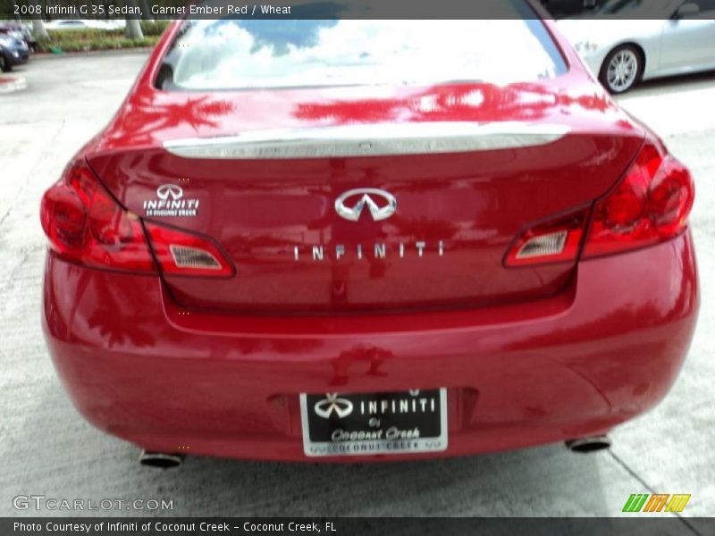 Garnet Ember Red / Wheat 2008 Infiniti G 35 Sedan