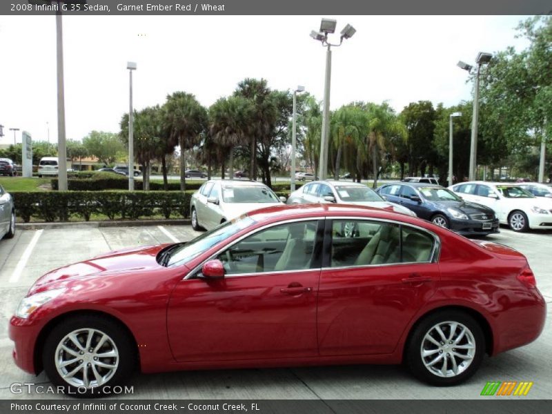 Garnet Ember Red / Wheat 2008 Infiniti G 35 Sedan
