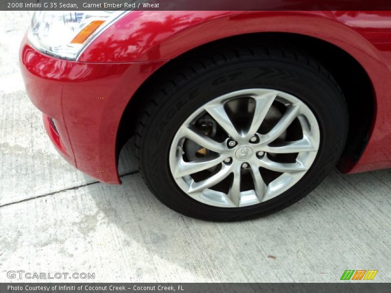 Garnet Ember Red / Wheat 2008 Infiniti G 35 Sedan