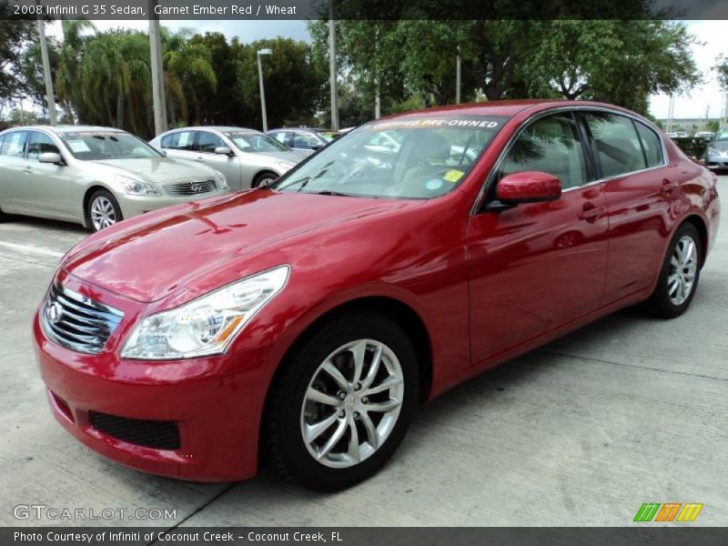 Garnet Ember Red / Wheat 2008 Infiniti G 35 Sedan