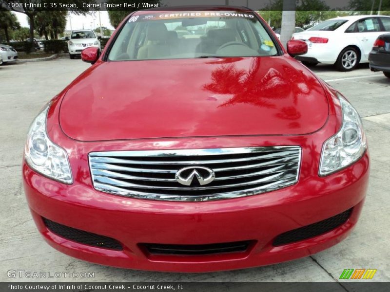 Garnet Ember Red / Wheat 2008 Infiniti G 35 Sedan