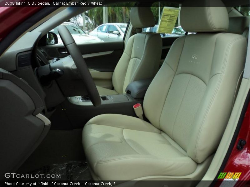 Garnet Ember Red / Wheat 2008 Infiniti G 35 Sedan