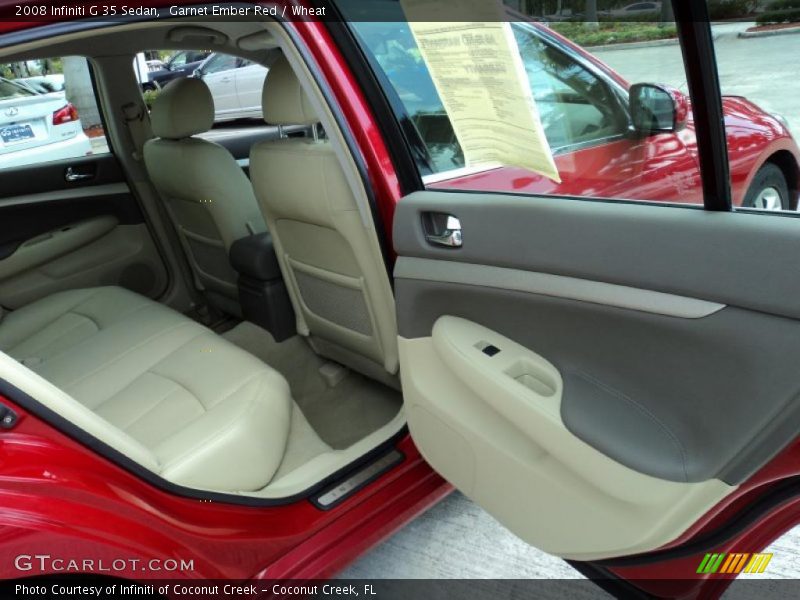 Garnet Ember Red / Wheat 2008 Infiniti G 35 Sedan