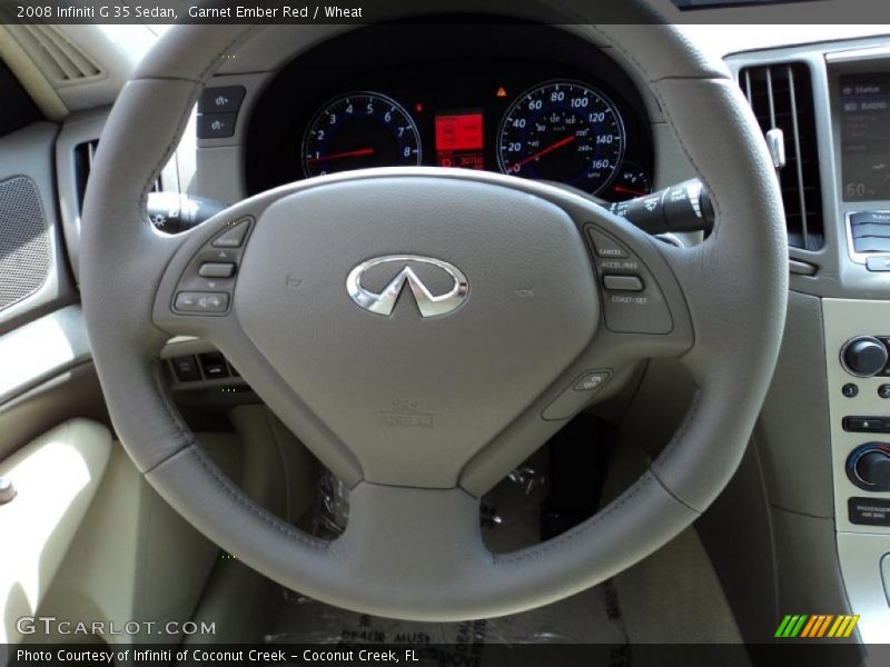Garnet Ember Red / Wheat 2008 Infiniti G 35 Sedan