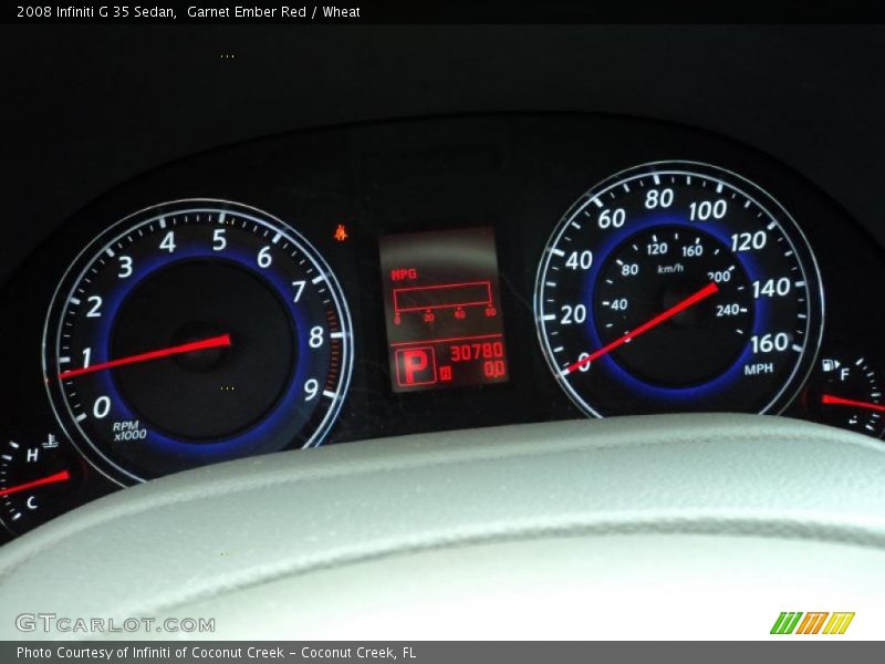Garnet Ember Red / Wheat 2008 Infiniti G 35 Sedan