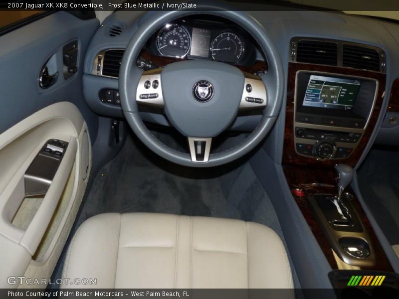 Frost Blue Metallic / Ivory/Slate 2007 Jaguar XK XK8 Convertible