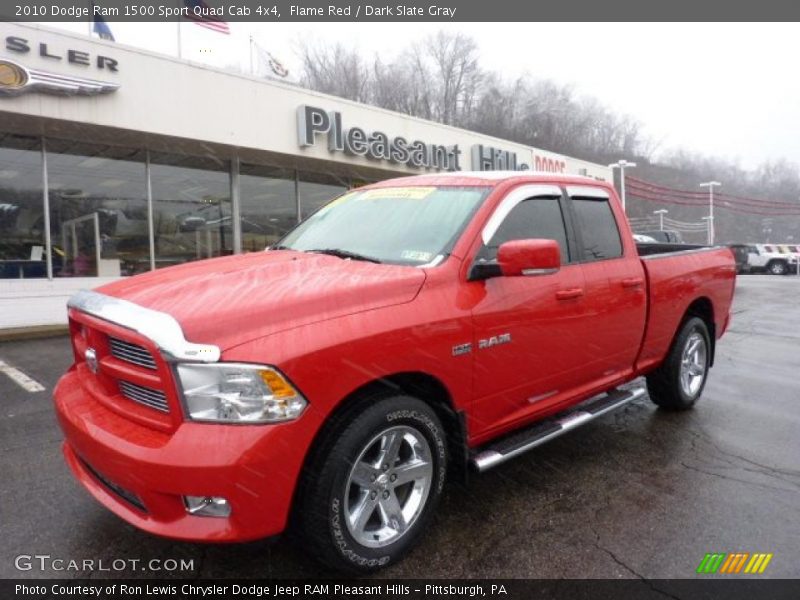Flame Red / Dark Slate Gray 2010 Dodge Ram 1500 Sport Quad Cab 4x4