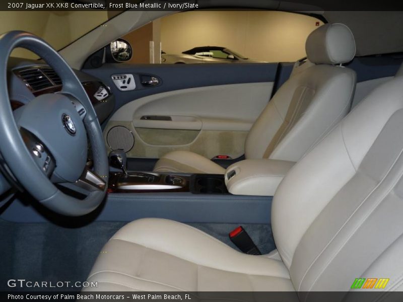 Frost Blue Metallic / Ivory/Slate 2007 Jaguar XK XK8 Convertible