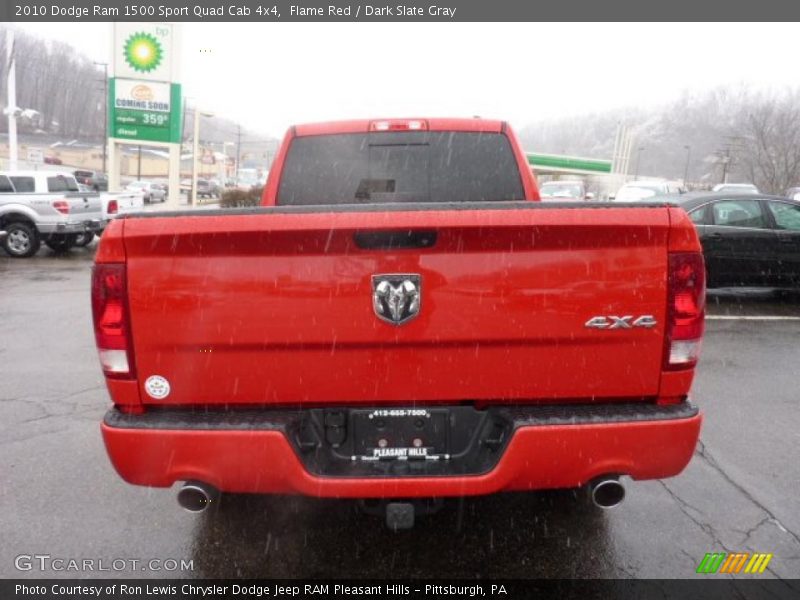Flame Red / Dark Slate Gray 2010 Dodge Ram 1500 Sport Quad Cab 4x4