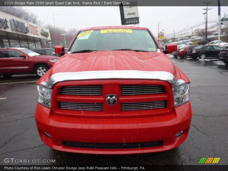 Flame Red / Dark Slate Gray 2010 Dodge Ram 1500 Sport Quad Cab 4x4