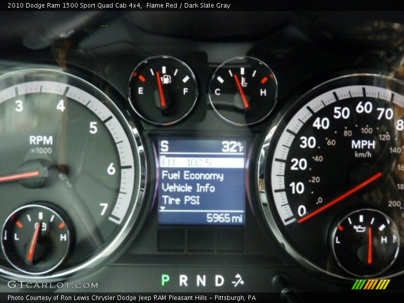 Flame Red / Dark Slate Gray 2010 Dodge Ram 1500 Sport Quad Cab 4x4