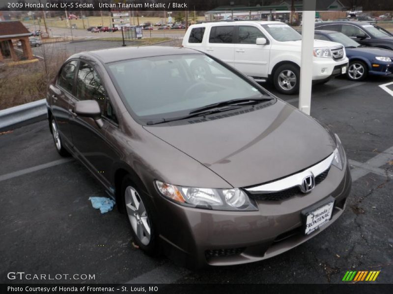 Urban Titanium Metallic / Black 2009 Honda Civic LX-S Sedan