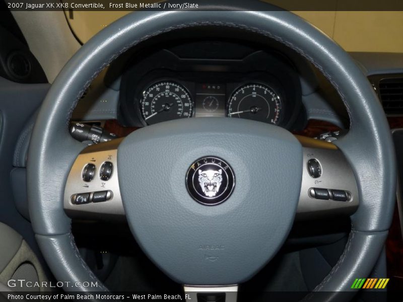 Frost Blue Metallic / Ivory/Slate 2007 Jaguar XK XK8 Convertible