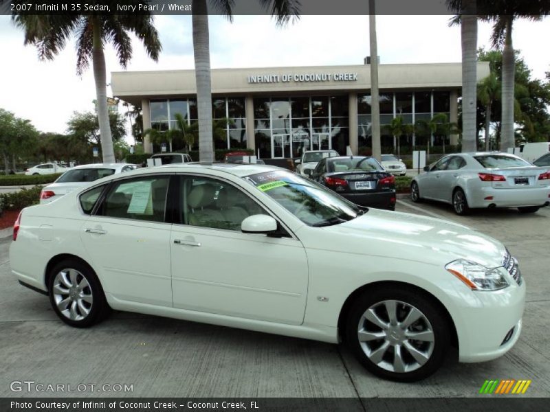 Ivory Pearl / Wheat 2007 Infiniti M 35 Sedan