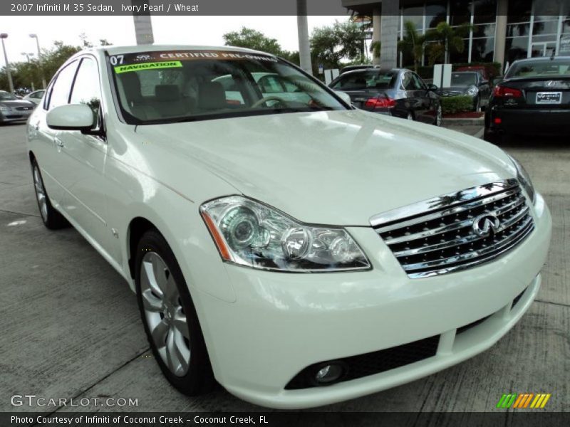 Ivory Pearl / Wheat 2007 Infiniti M 35 Sedan