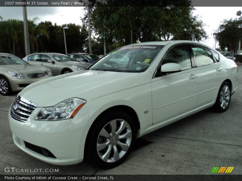 Ivory Pearl / Wheat 2007 Infiniti M 35 Sedan