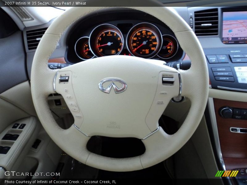 Ivory Pearl / Wheat 2007 Infiniti M 35 Sedan