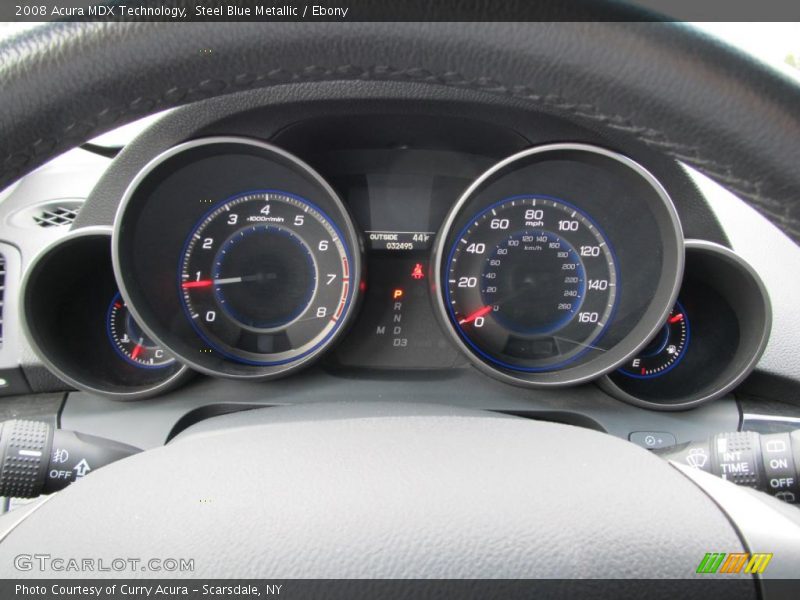 Steel Blue Metallic / Ebony 2008 Acura MDX Technology