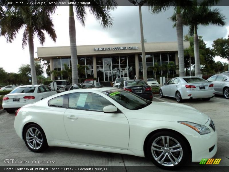 Ivory Pearl White / Wheat 2008 Infiniti G 37 Coupe