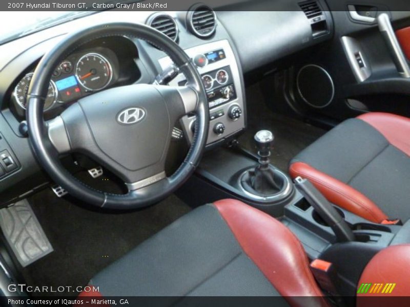  2007 Tiburon GT Black/Red Interior