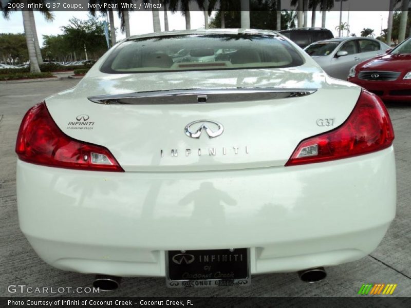Ivory Pearl White / Wheat 2008 Infiniti G 37 Coupe