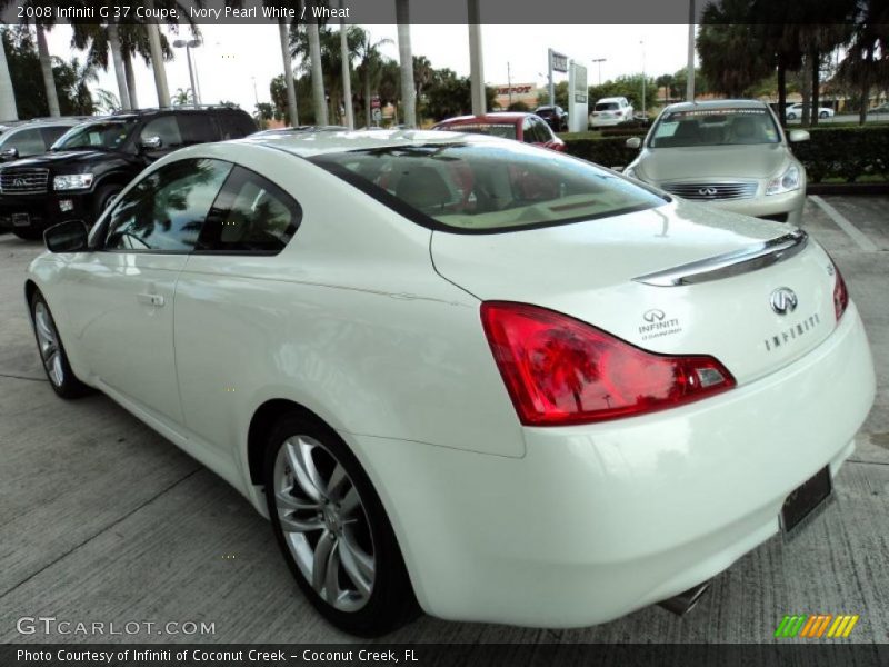 Ivory Pearl White / Wheat 2008 Infiniti G 37 Coupe