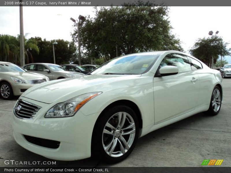 Ivory Pearl White / Wheat 2008 Infiniti G 37 Coupe