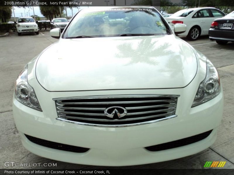 Ivory Pearl White / Wheat 2008 Infiniti G 37 Coupe