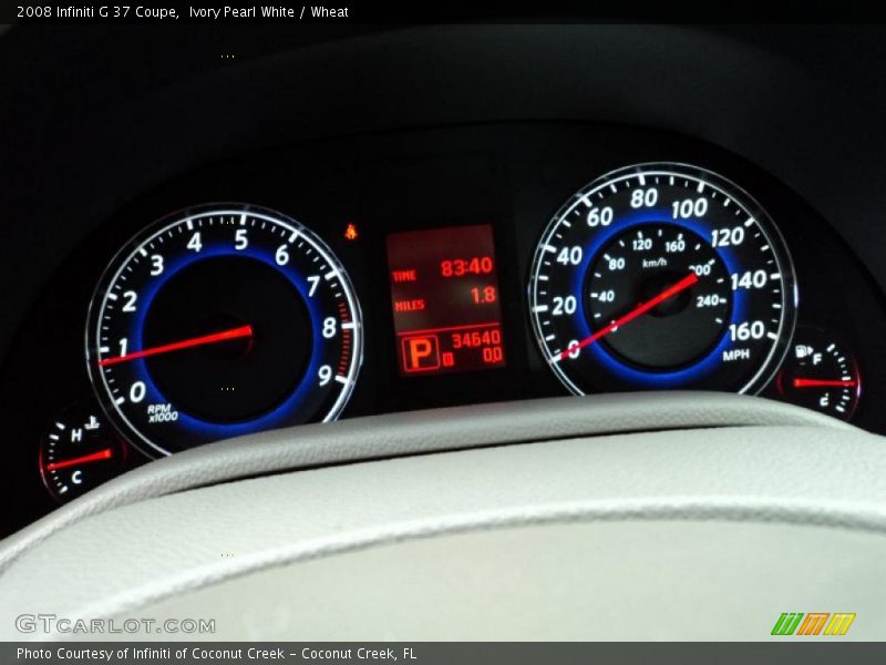  2008 G 37 Coupe 37 Coupe Gauges