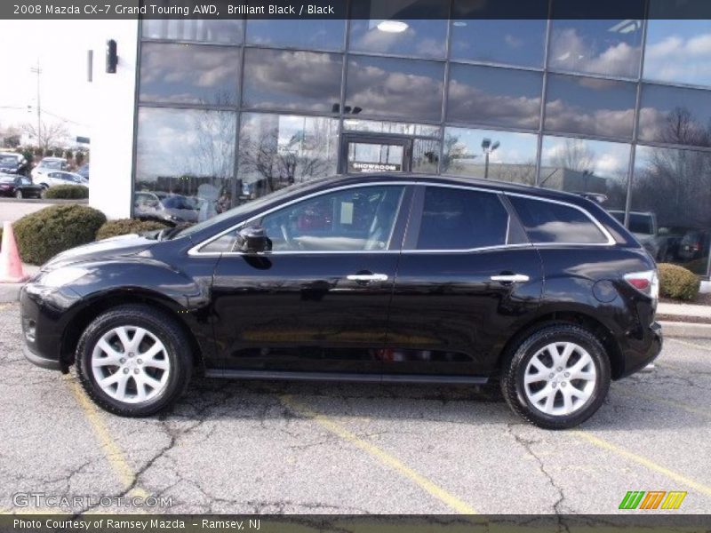 Brilliant Black / Black 2008 Mazda CX-7 Grand Touring AWD