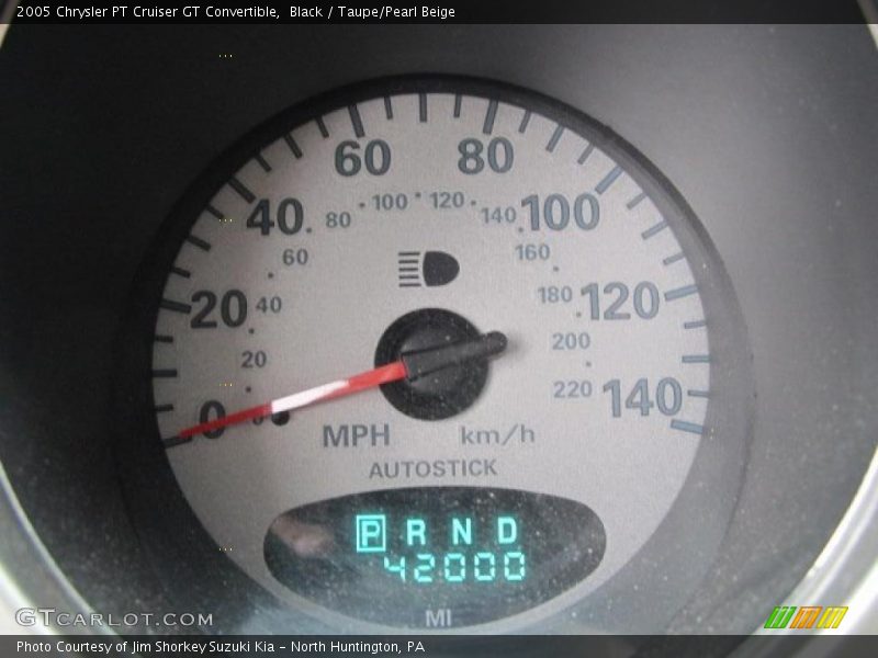 Black / Taupe/Pearl Beige 2005 Chrysler PT Cruiser GT Convertible