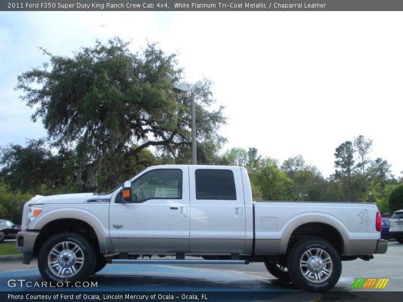  2011 F350 Super Duty King Ranch Crew Cab 4x4 White Platinum Tri-Coat Metallic